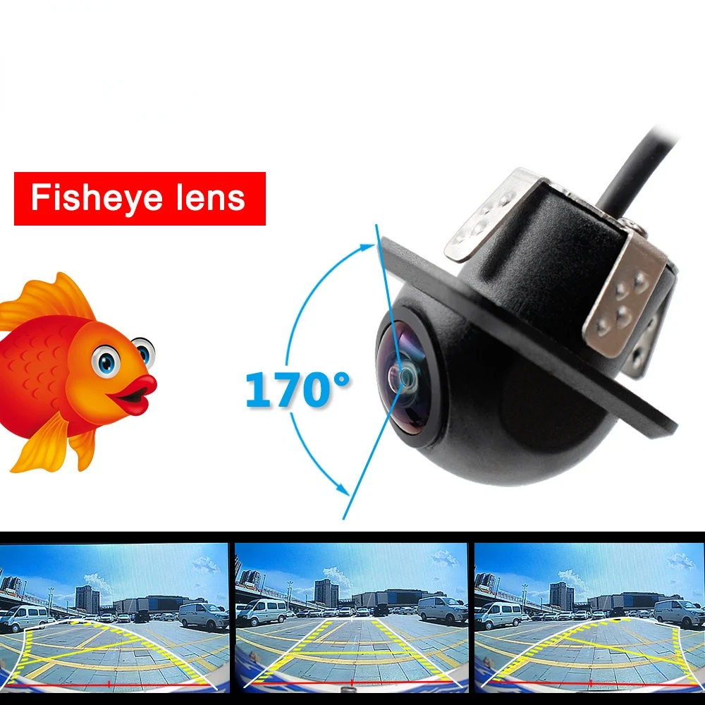 

Lente Fisheye Dinamico traiettoria Videocamera Per Auto Vista Posteriore Ampio Angolo di Telecamera di Retromarcia di Backup