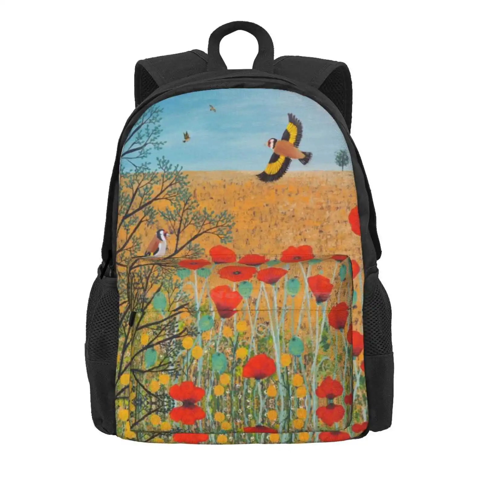 Красный и золотой лидер продаж школьный рюкзак модные сумки ландшафты летние