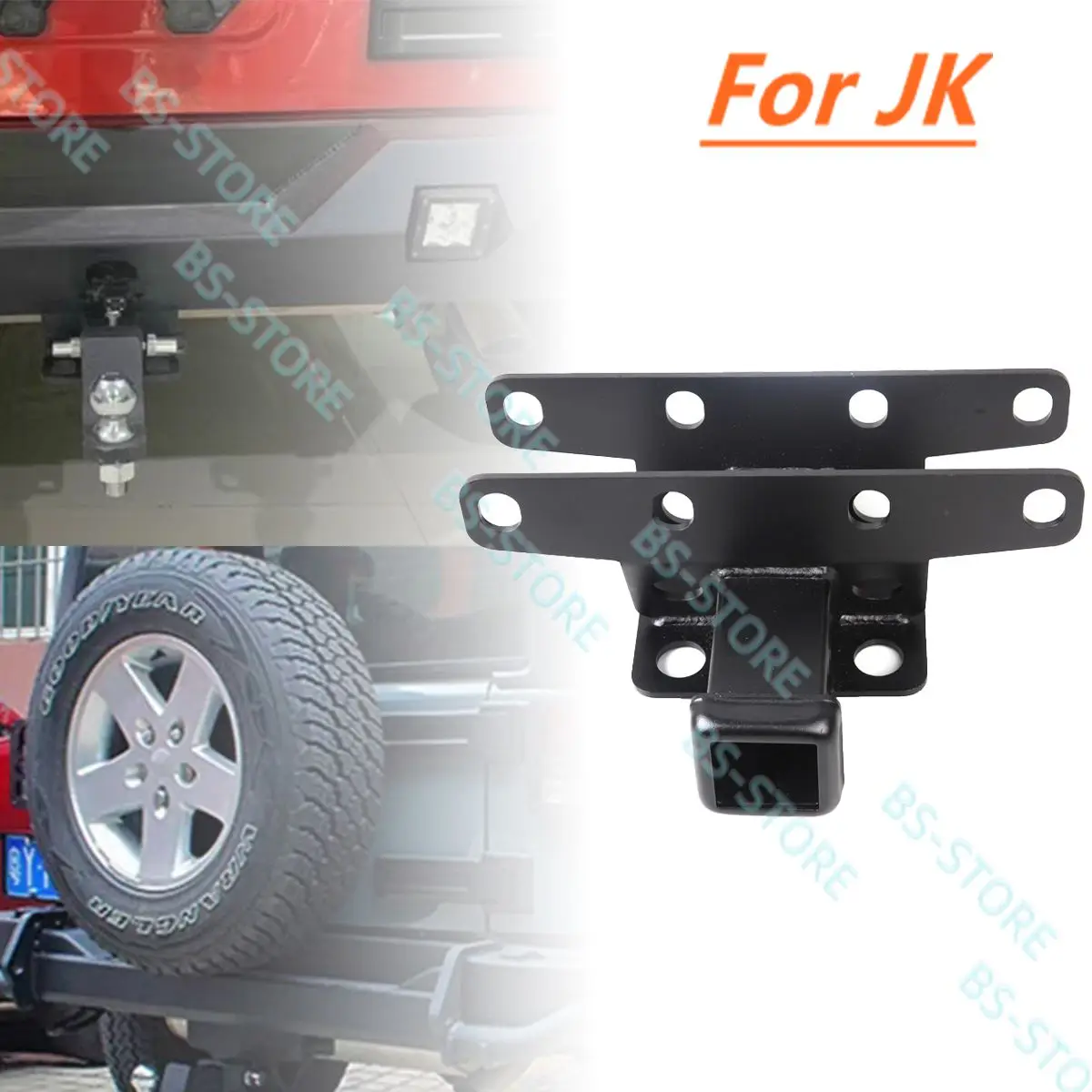 

2-дюймовый Стальной Фаркоп Для Jeep Wrangler JK 2007-2018/JL 2018-2021, Задний Буксировочный Крюк