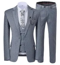 Des graoom novo homem traje calças 3 peças ternos feitos sob medida casamento negócios casual noivo festa dg urus (blazer + colete + calças) (1)