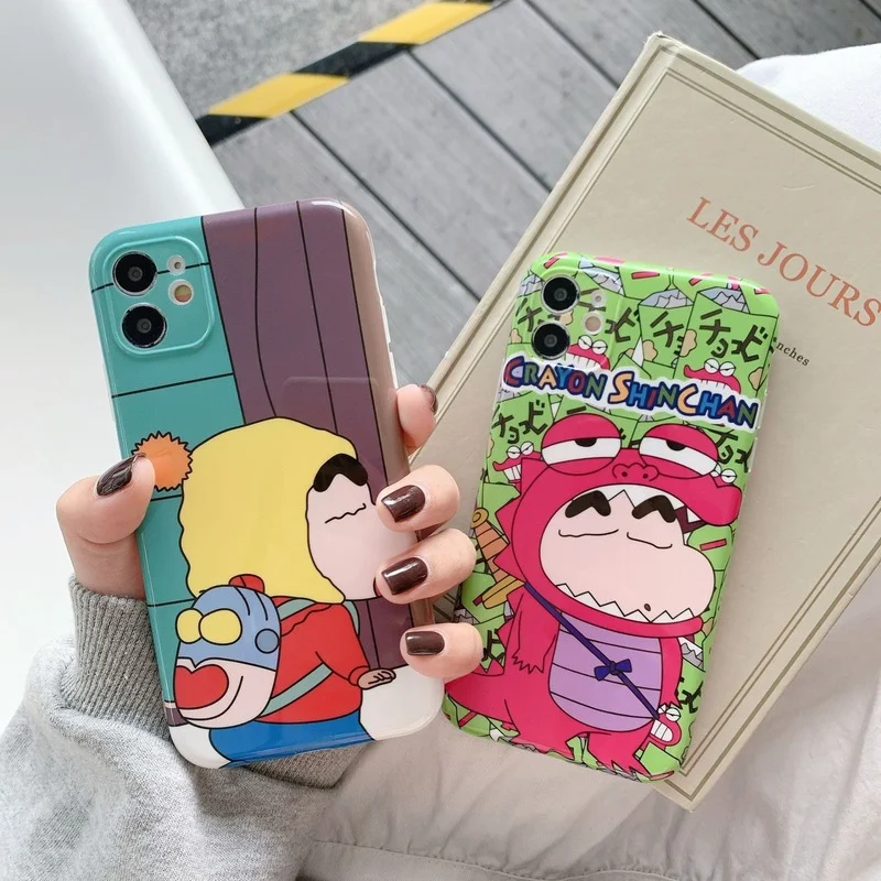 

BANDAI Crayon Shin-chan New Apple 13promax Mobile Phone Case xsmax all-inclusive iPhone 7/8plus 11/12/13 Pro Mxs Soft Case XR
