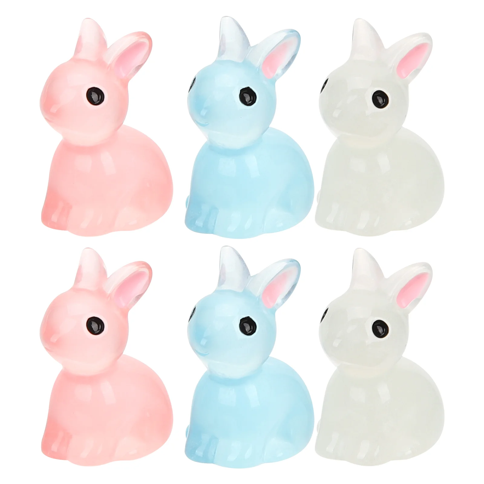 

18 Pcs Miniature Toys Rabbit Ornament Small Bunny Figurine Ornaments Statues Landscape Adornments Garden Tiny