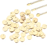 50pcs stainless steel sculpture oval charms gold small extend chain tag pendants for diy jewelry findings making accessories