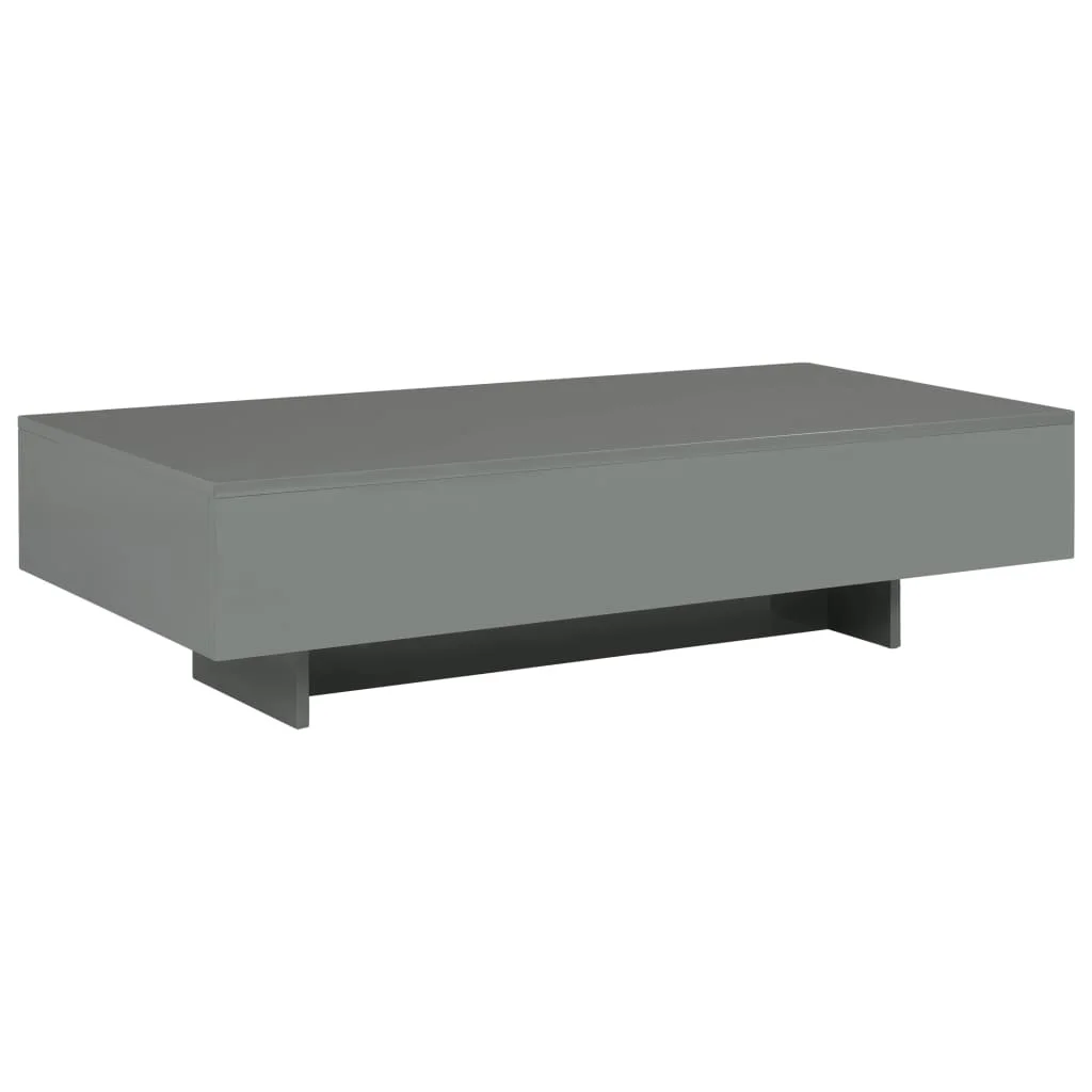 

Low Coffe Table Coffee Tables for Living Room Tables Casual Decor High Gloss Gray 45.3"x21.7"x12.2" MDF