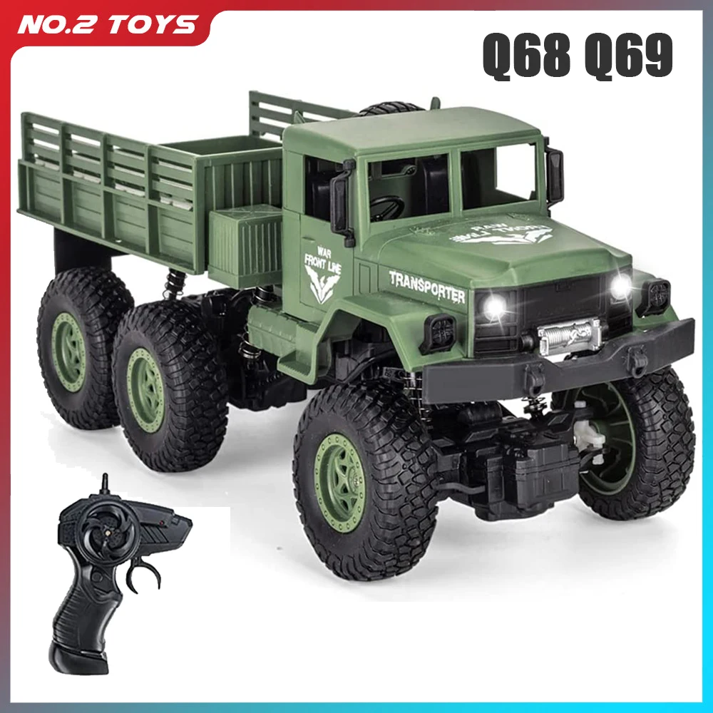 

JJRC Q68 Q69 1/18 RC Car Military Truck Off-Road 4Wd 2.4G Remote Control Car Electric Machine 10Km/h RC Climbing Buggy Toys Gift