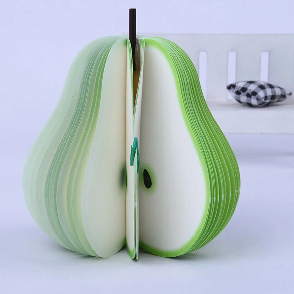 

1Pcs Creative Scrapbooking Note Memo Pad Apple Pear Fruit shape Convenience Sticker Diary Drawing Painting Portable Scrach Paper