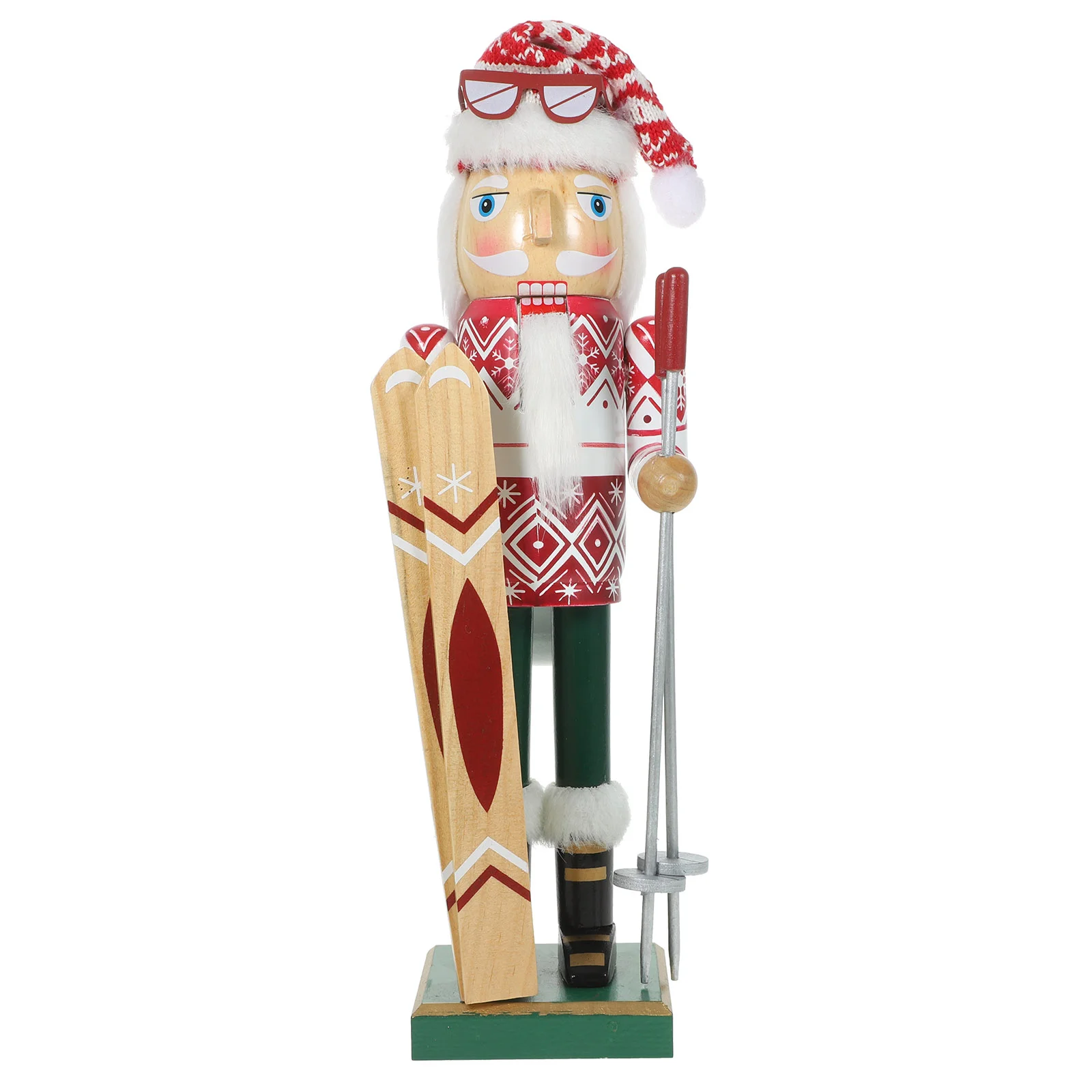 

Christmas Traditional Puppet Craft figureWooden Christmas Decoration Puppet Figurine Festival Figure Ornament Holiday Decor