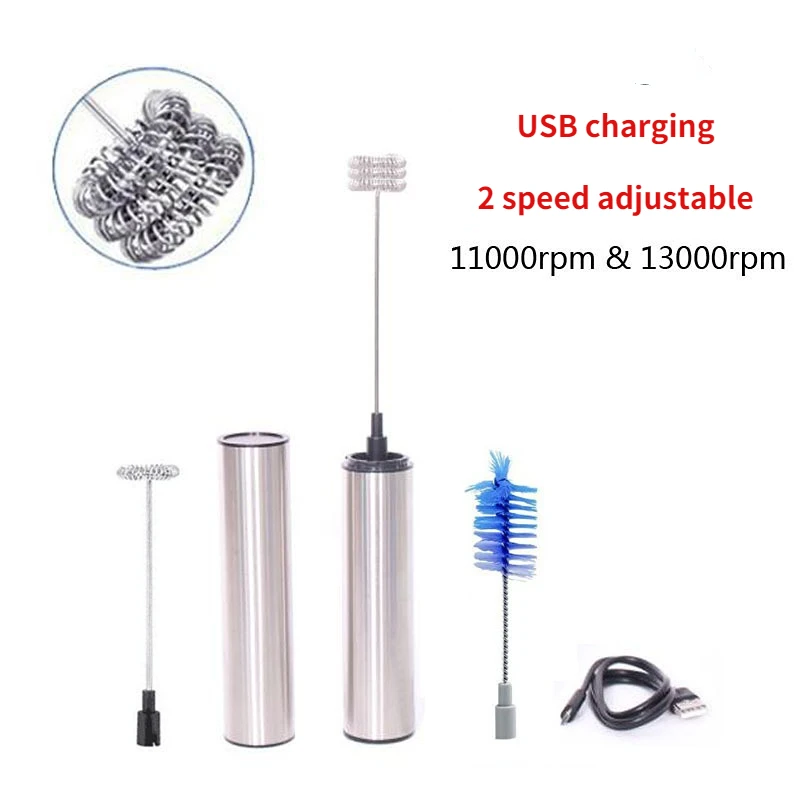 

Milk Frother Handheld Mixer Foamer Coffee Maker Egg Beater Chocolate/Cappuccino Stirrer Mini Portable Blender Kitchen Whisk Tool