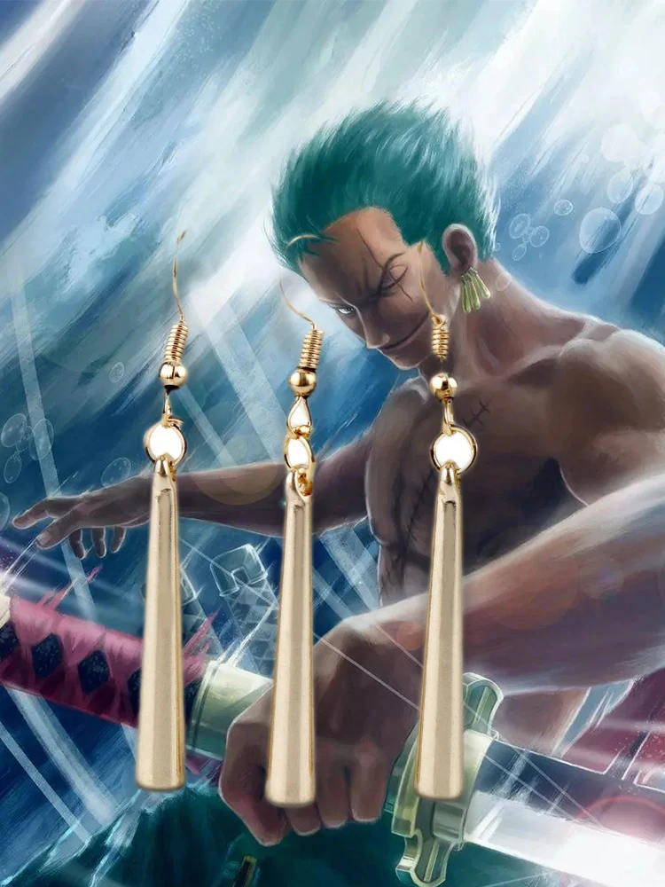 Аниме Саурон Зоро капающие мужские серьги поддельные клипсы цельный магнит