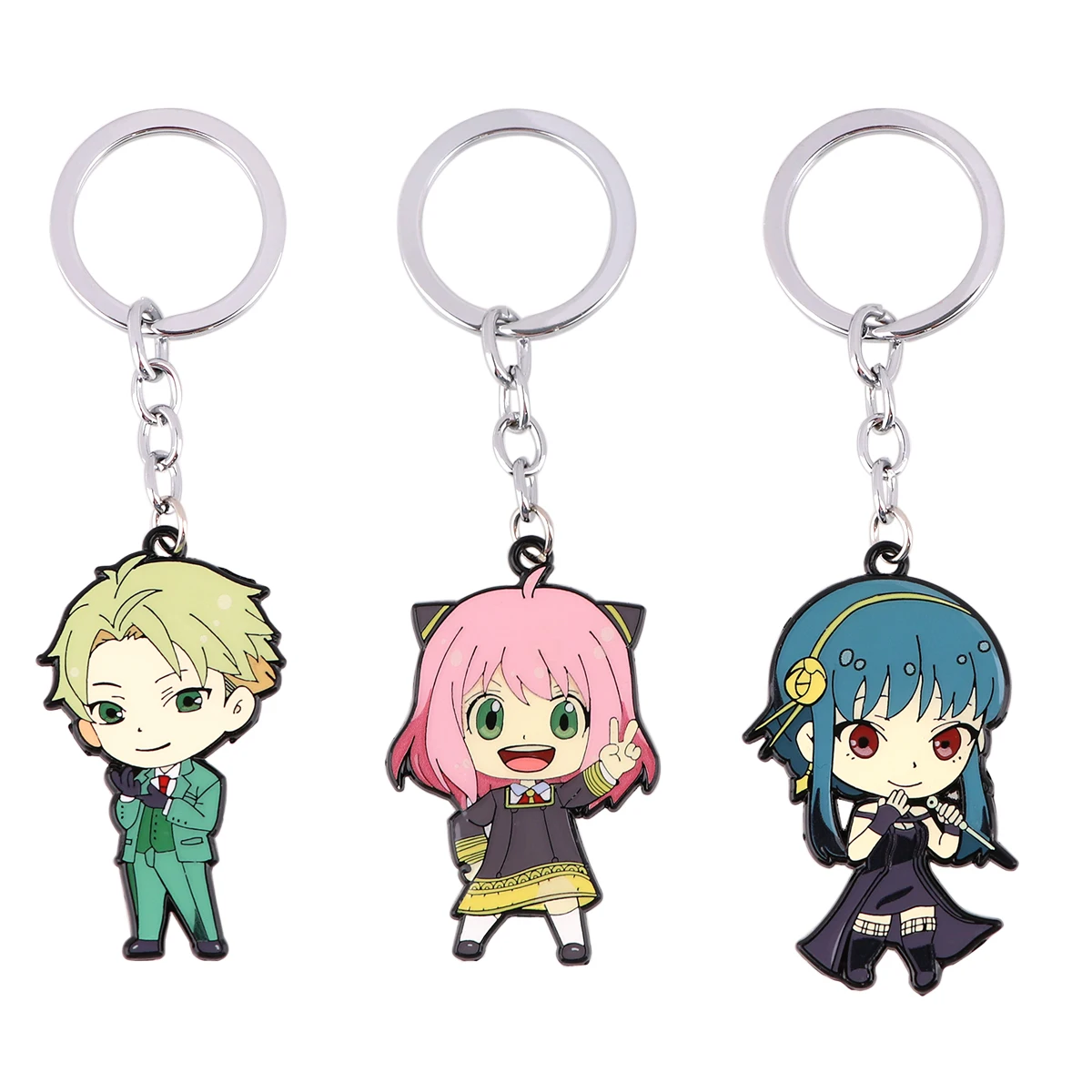 

Японский аниме SPY×FAMILY милый брелок для ключей, сувенирное кольцо для женщин и мужчин, украшения для дамской сумочки, аксессуары, подарки