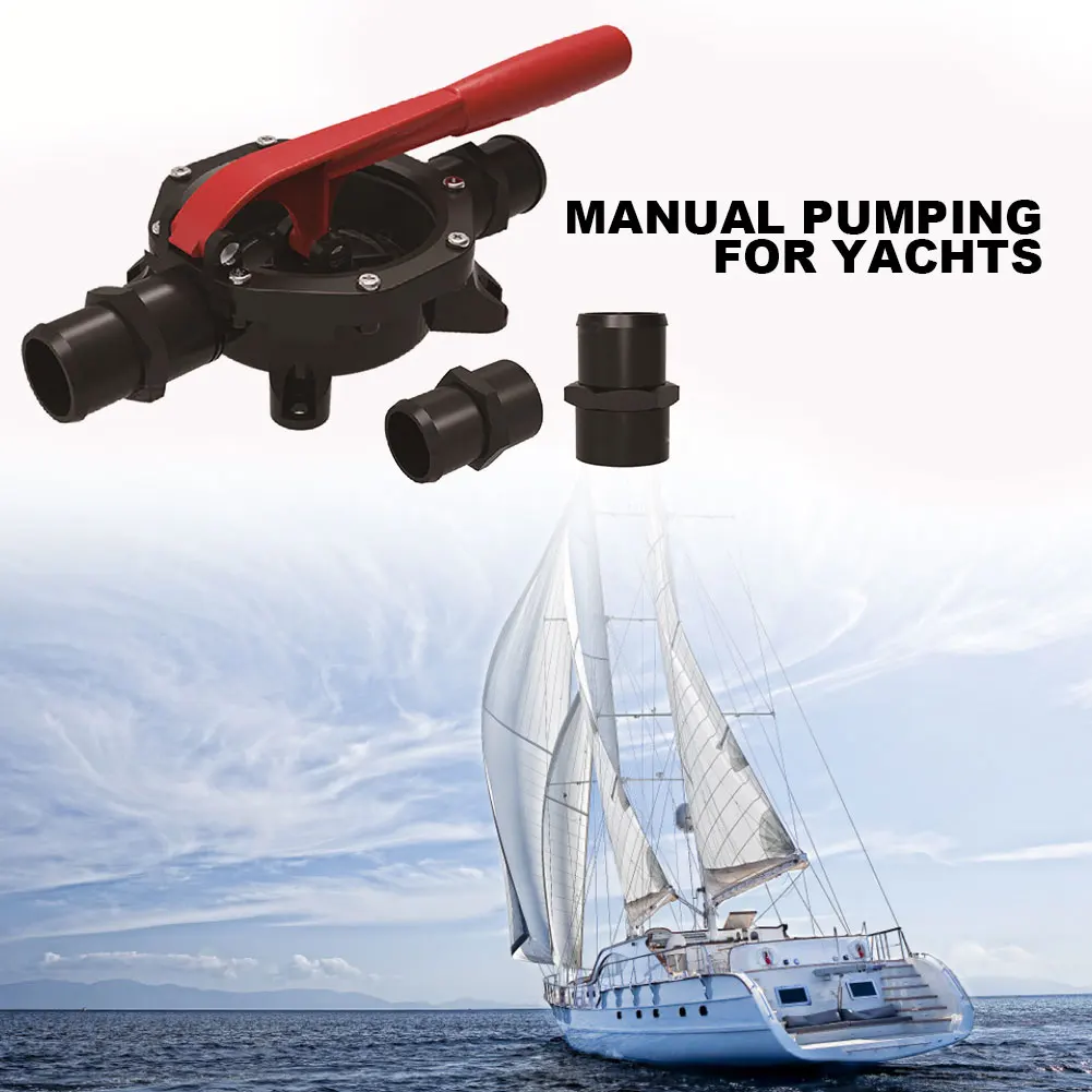 

Мембранный ручной насос для яхты, самовсасывающий ручной водяной насос с пластиковой ручкой, высокое давление, легкая установка, техническ...