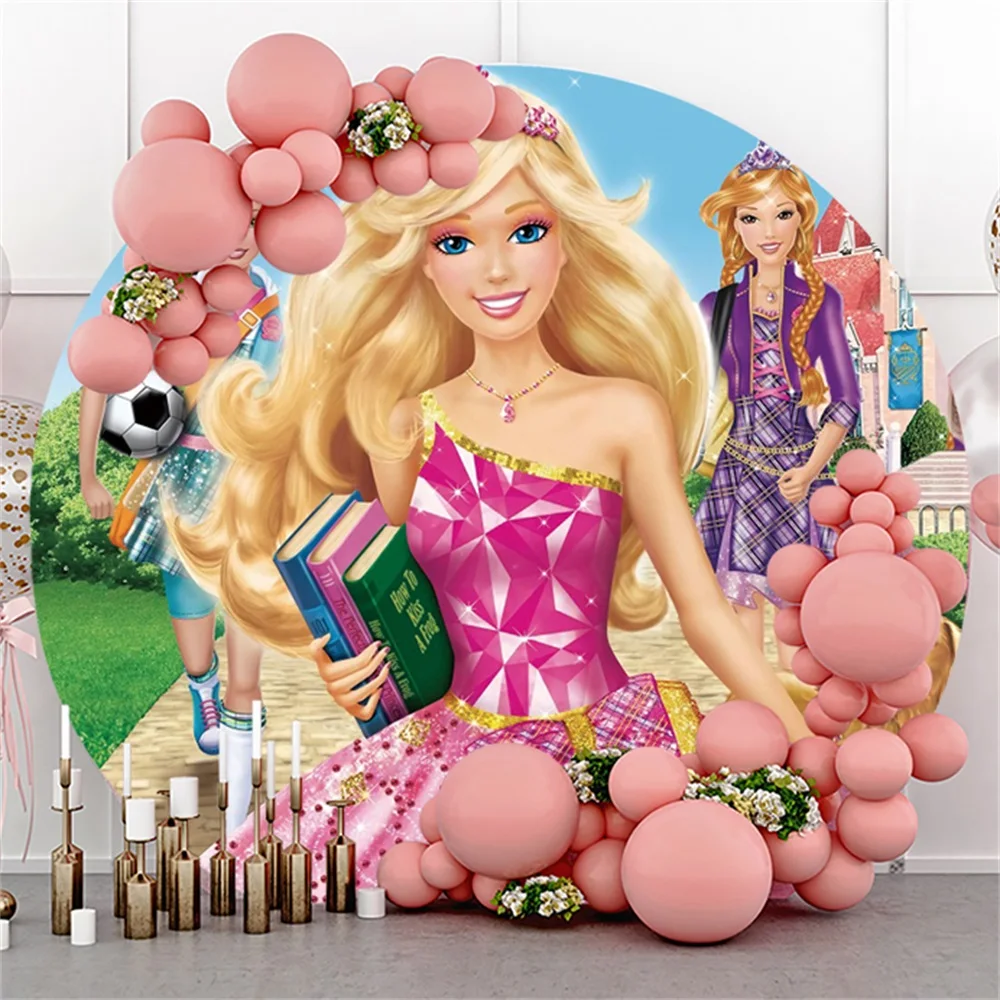 

Розовые фоны для студийной фотосъемки с изображением Принцессы Барби