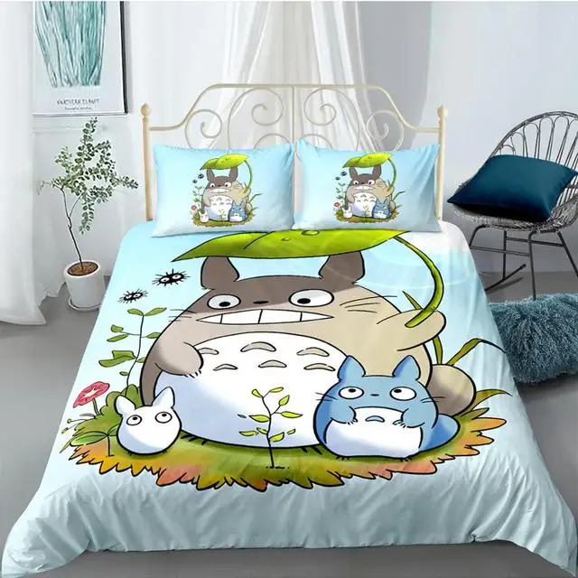 

Castle Cosplay Bed Cover Duvet Cover Pillow Case 2-3 Pieces Sets Bedding Sets For Adult Kids Girft Anime Totoro Howl's Moving