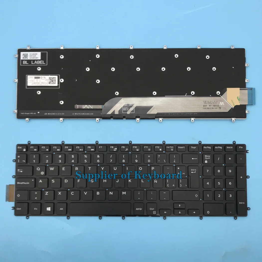 Фото НОВАЯ латинско-испанская клавиатура для Dell Inspiron 15 Gaming 7566 7567 5570 5575 7570 15-7566 15-7567 15-7577 15-7586 с белой подсветкой №1