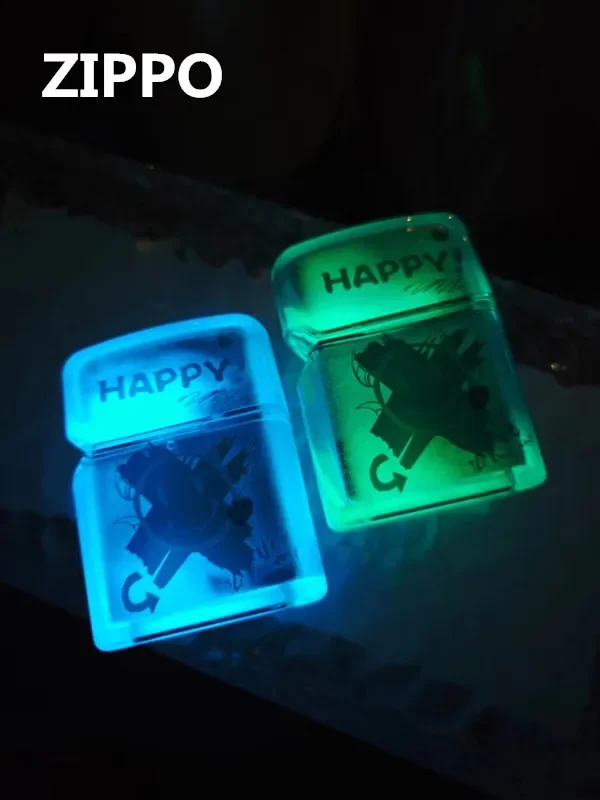 Обложка чехол для зажигалки Zippo светящаяся счастливая улыбка One импортная Редкая