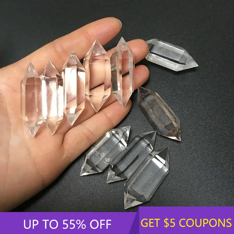 

40-50mm AAA Natural White Clear Quartz Crystal Point Wand Obelisk Healing Treatment Stone Ore Craft Mineral Rock Home Decoration