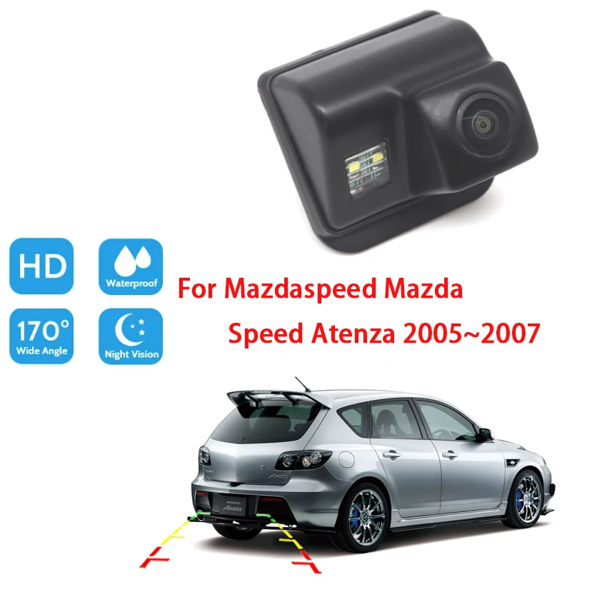 

170 ° HD CCD 1080P Автомобильная камера заднего вида для Mazda speed 6 Mazda Speed Atenza 2005 2006 2007 ночное видение Реверсивный