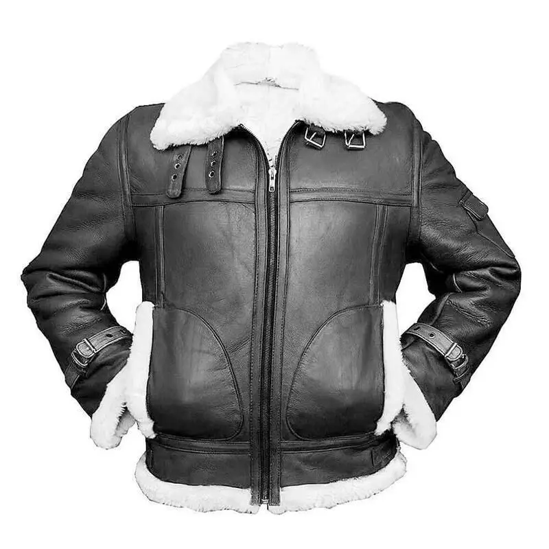 

Men PU Leather Jacket Winter Biker OutwearAutumn Winter Fashion Thick Plus Size Fleece Long Sleeve Lapel Retro Mens Clothing