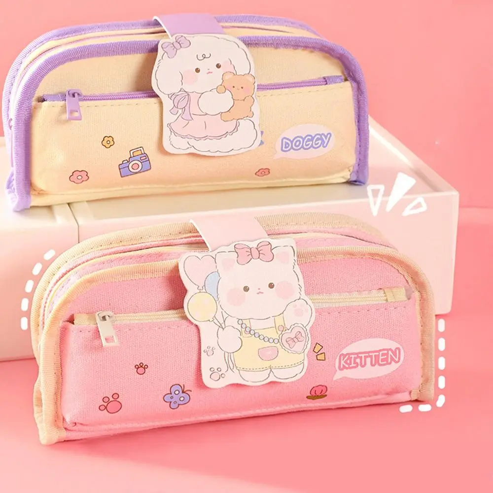 

Large Capacity Pencil Bag School Cases Girl Korean Stationery Holder Bag Children Pen Case Students School Supplies