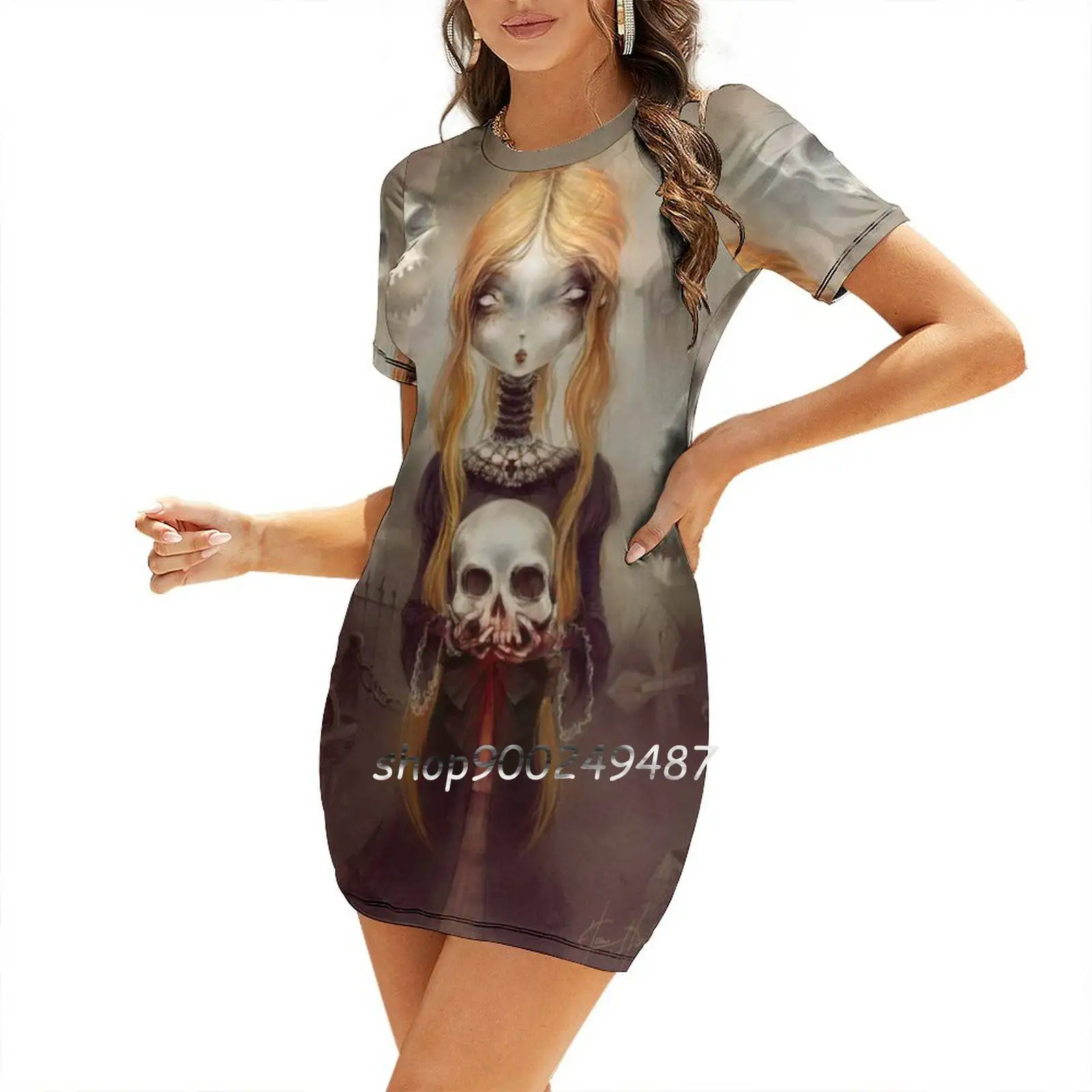 - © Тонкое платье Art By Élian Black'Mor с полой талией осень-зима сексуальные платья