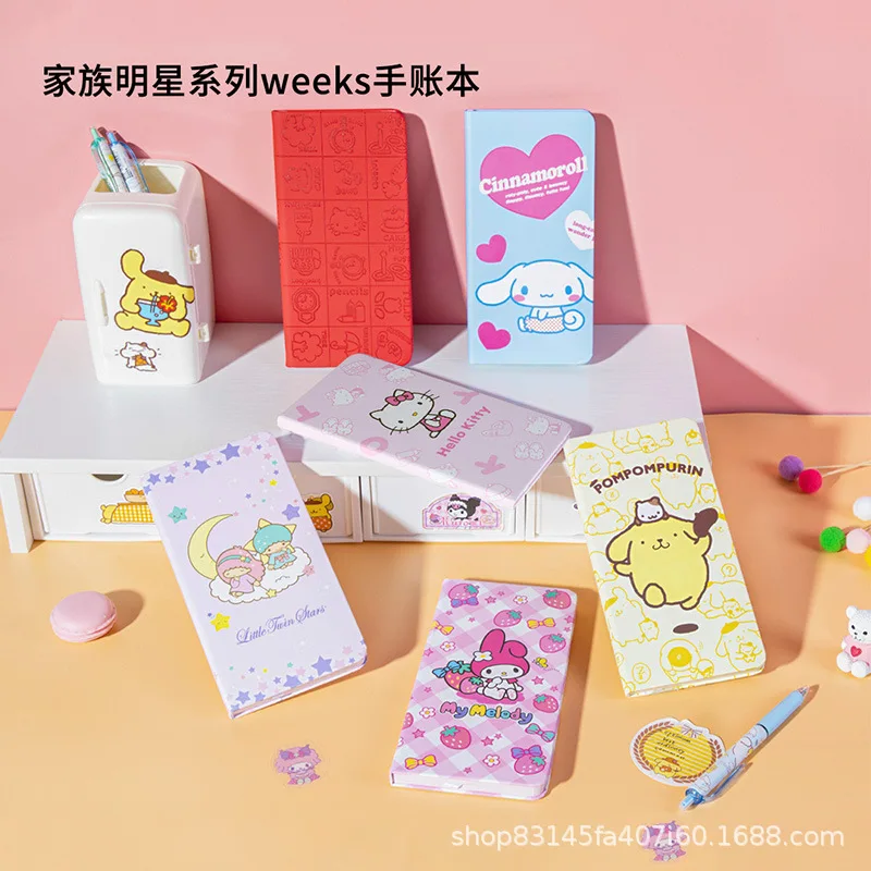 

Cartoon Sanrioed Girl Heart My Melody Kuromi Hand Ledger Kawaii Cinnamoroll Student Diy Portable Limited Notepad Holiday Gifts