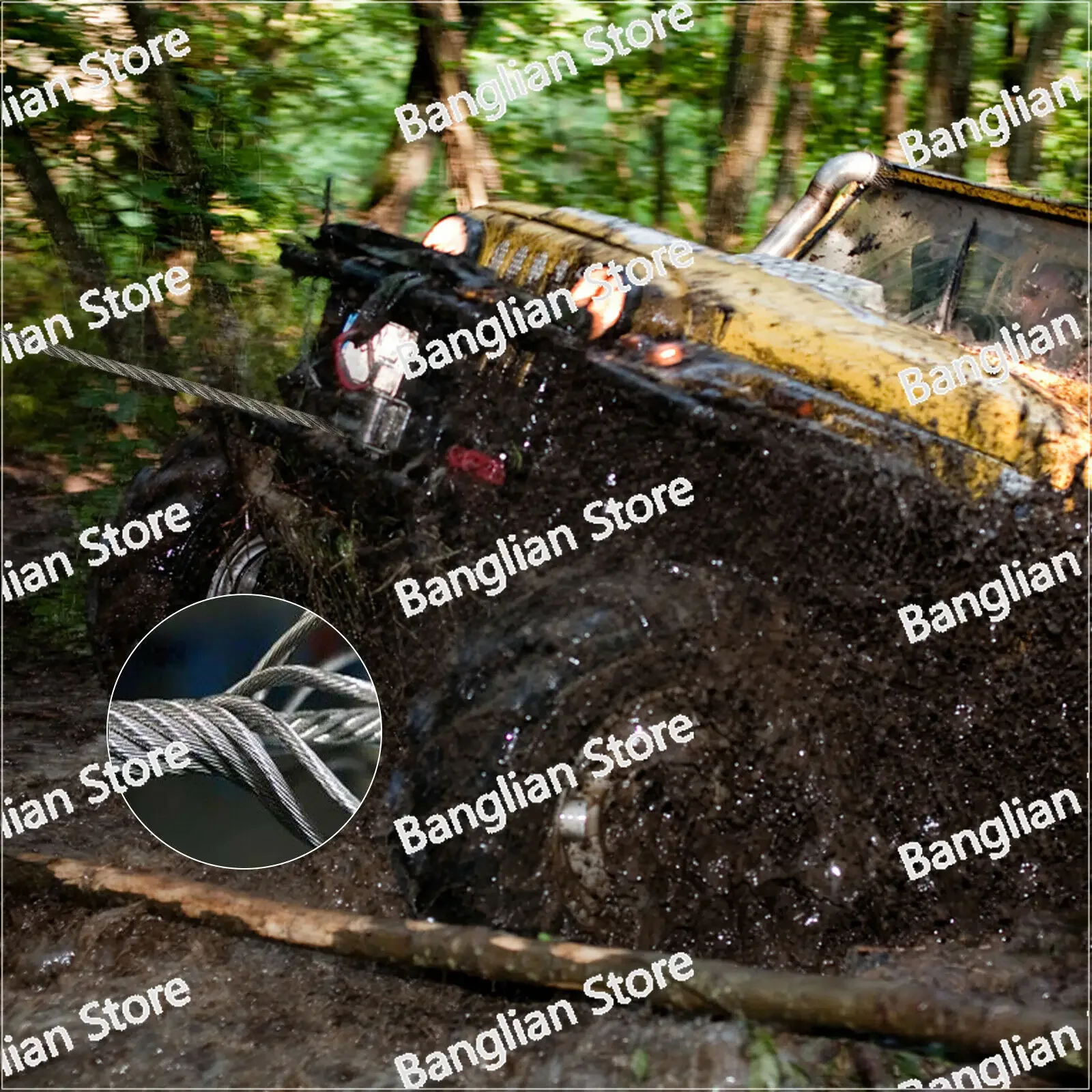 Гидравлическая лебедка от 10000 до 20000 фунтов с сверхмощным стальным тросом длиной