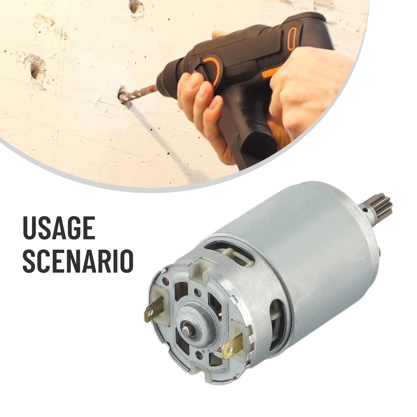 Двигатель постоянного тока с 8 зубьями RS-550VD-6532 H3 для WORX 50027484 WU390 WX390 WX390.1