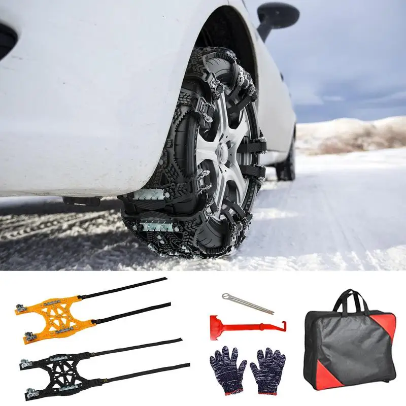 

Car tire snow chain 6pcs Universal Emergency Anti- ice Crushing Mud Ice Snow Chains Car Winter Tire wheel Chain car accessories