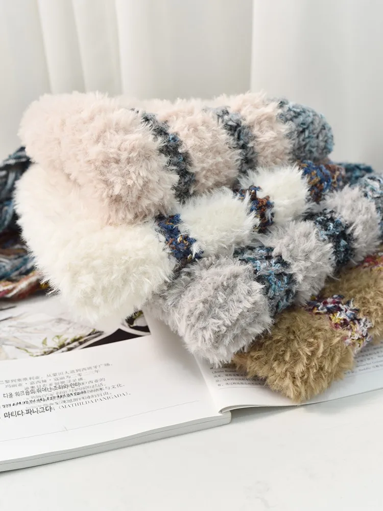 24 Новинка ~ плюшевая рыбацкая шапка на шнуровке женская осенне-зимняя уменьшит