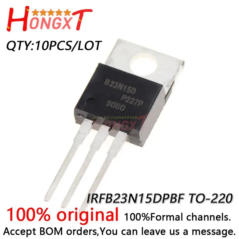 

10 шт. 100% Новый оригинальный транзистор полевого эффекта IRFB23N15DPBF IRFB23N15D B23N15D TO-220 MOS 23A 150 в.