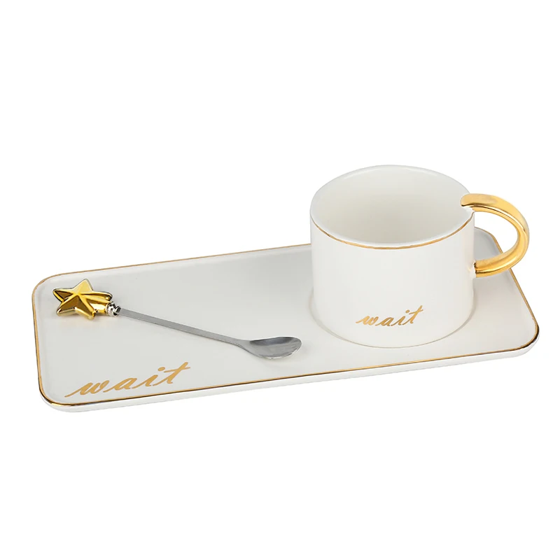 

Luxury European Style Coffee Cup Ceramic High Quality Coffee Cup and Saucer Love Filizanki Do Kawy Turkish Coffee Cups AB50BD