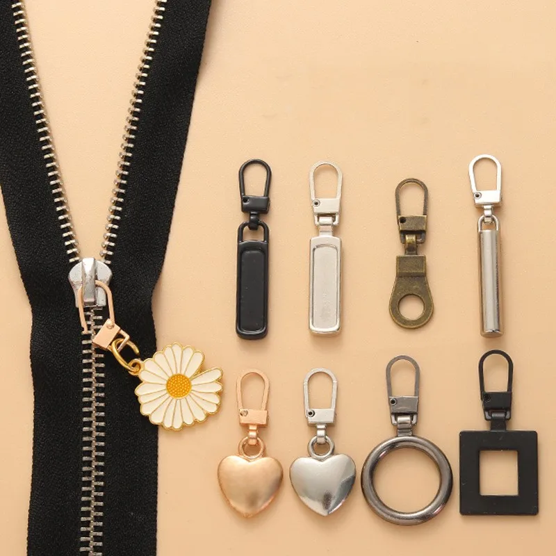 

Металлическая Съемная молния, 5 шт., универсальный Ремонтный комплект, Сменная головка на съемной молнии для одежды, куртки, рукоделия, шитья