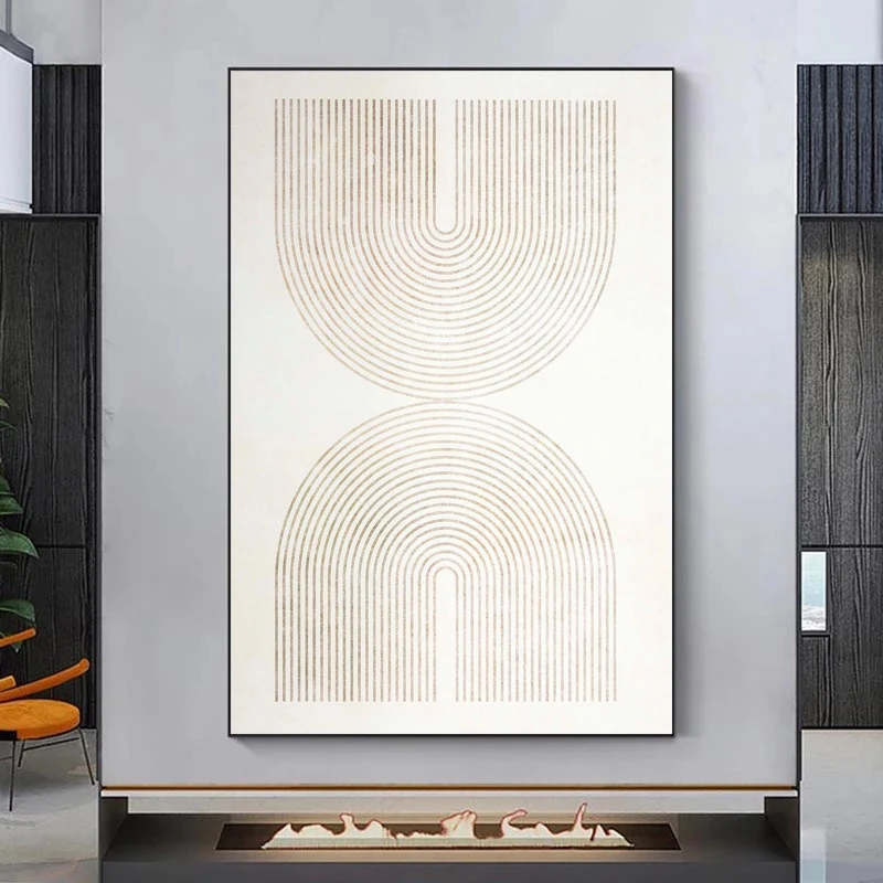 Современные абстрактные полосы на белом фоне плакаты и принты Картина холсте