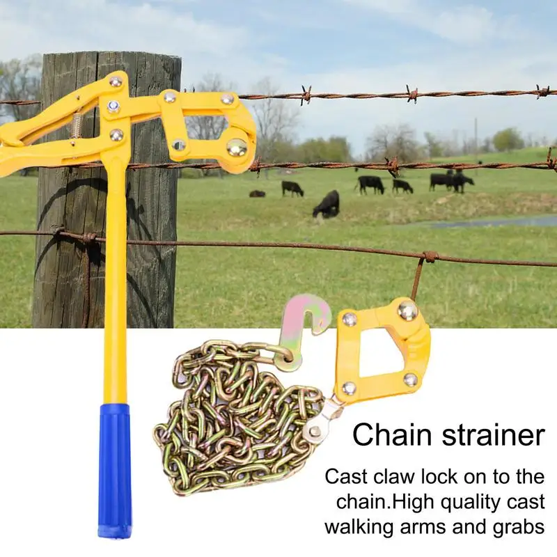 

Chain Strainer Cattle Barn Farm Fence Stretcher Tensioner Repair Barbed Wire Wire Tensioner Tool Chain Link Fence Puller