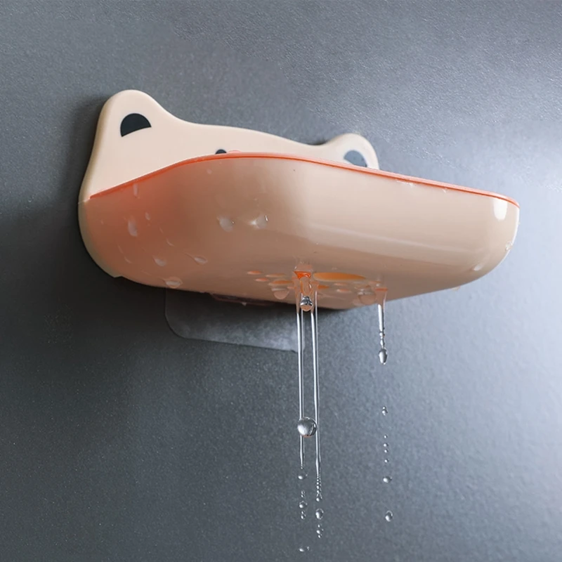 

Creative Drain Soap Dishes Wall Mounted Soap Rack Plastic Sink Storage Box for Kitchen Bathroom Toilet Punch-free Q81C