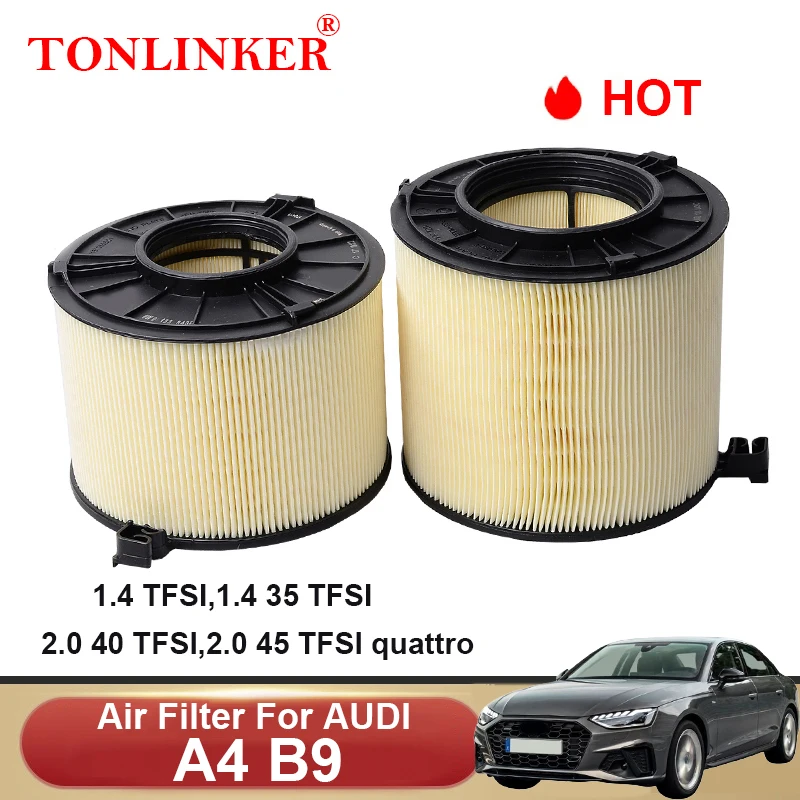 Воздушный фильтр TONLINKER для Audi A4 B9 1,4 TFSI 2,0 35TFSI 40TFSI 45TFSI quattro 2015-2022 8W0133843C 8W0133843E, автомобильные аксессуары Воздушный фильтр TONLINKER для Audi A4 B9 1,4 TFSI 2,0 35TFSI 40TFSI 45TFSI quattro 2015-2022 8W0133843C 8W0133843E, автомобильные аксессуары