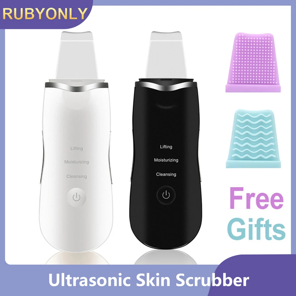 

Face Cleaner Ultrasonic Skin Scrubber Blackhead Remover Facial Beauty Peeling Tool Deep Nutrient Introducing Facial Lift