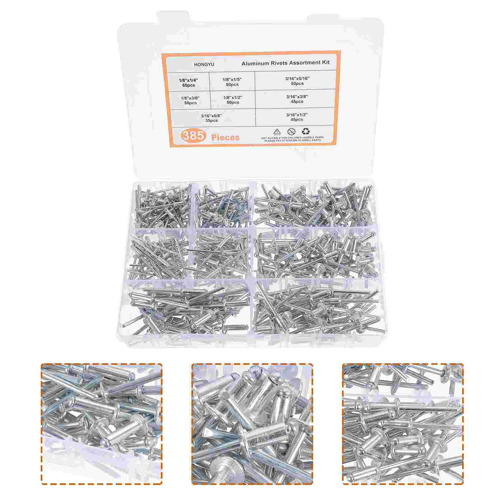 

Rivets Rivetaluminum Blind Assortment Flangegrip Head Mounting Fasteners Large Blinds Nails Kit 4 0 Kits Plugging Open End Dome