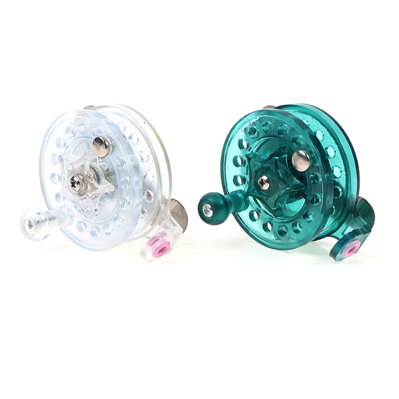 

1PCS Ultralight 60MM Fishing Reel Transparent ABS 1:1 Plastic Former Fly Fishing Wheel Ice Fishing Wheel For Right Hand