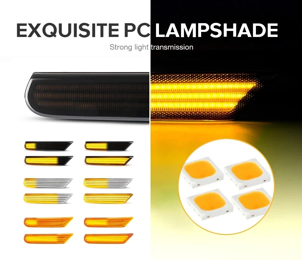 1 пара светодиодных повторных мигалок Canbus боковой габаритный фонарь для Porsche Boxster