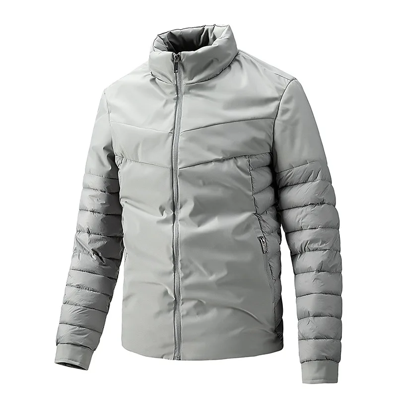 New Winter Jackets Men Parkas Thick Warm Windbreaker Coat Mens Solid Stand Collar Parkas Autumn Outwear Casual Parka Men Jackets