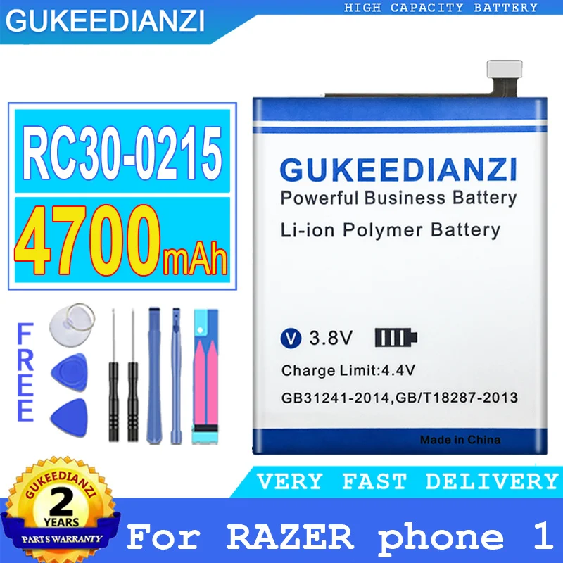 

Bateria 4700mAh High Capacity Battery RC30-0215 RC300215 For RAZER phone1 phone 1 High Quality Battery