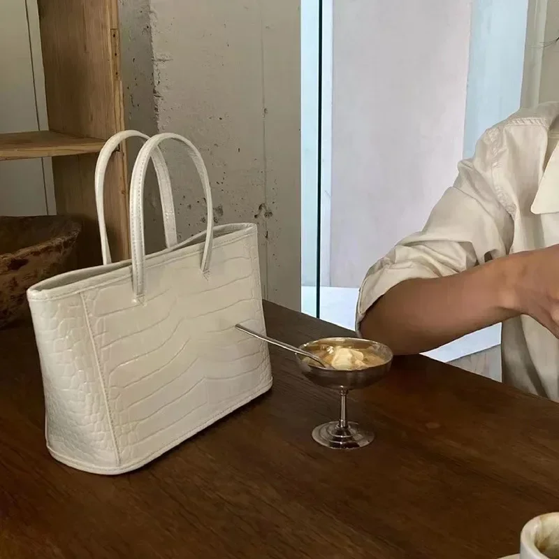 Корейский стиль нишевая брендовая сумка-тоут премиум-класса с крокодиловым