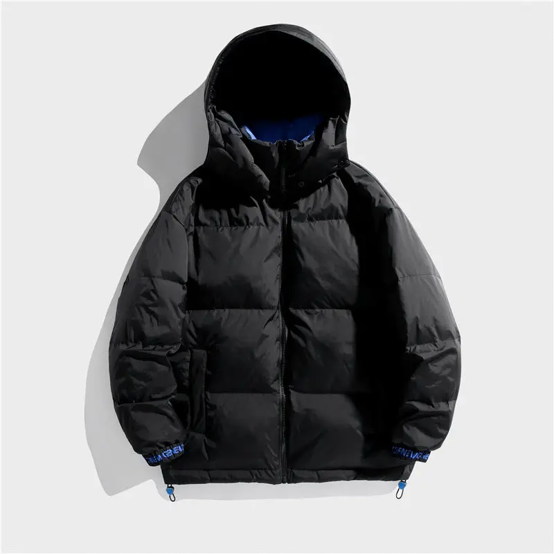 

Мужская куртка на белом утином пуху с капюшоном, зимняя новая теплая верхняя одежда, теплое высококачественное теплое Черное пуховое пальто, верхняя одежда, повседневные парки