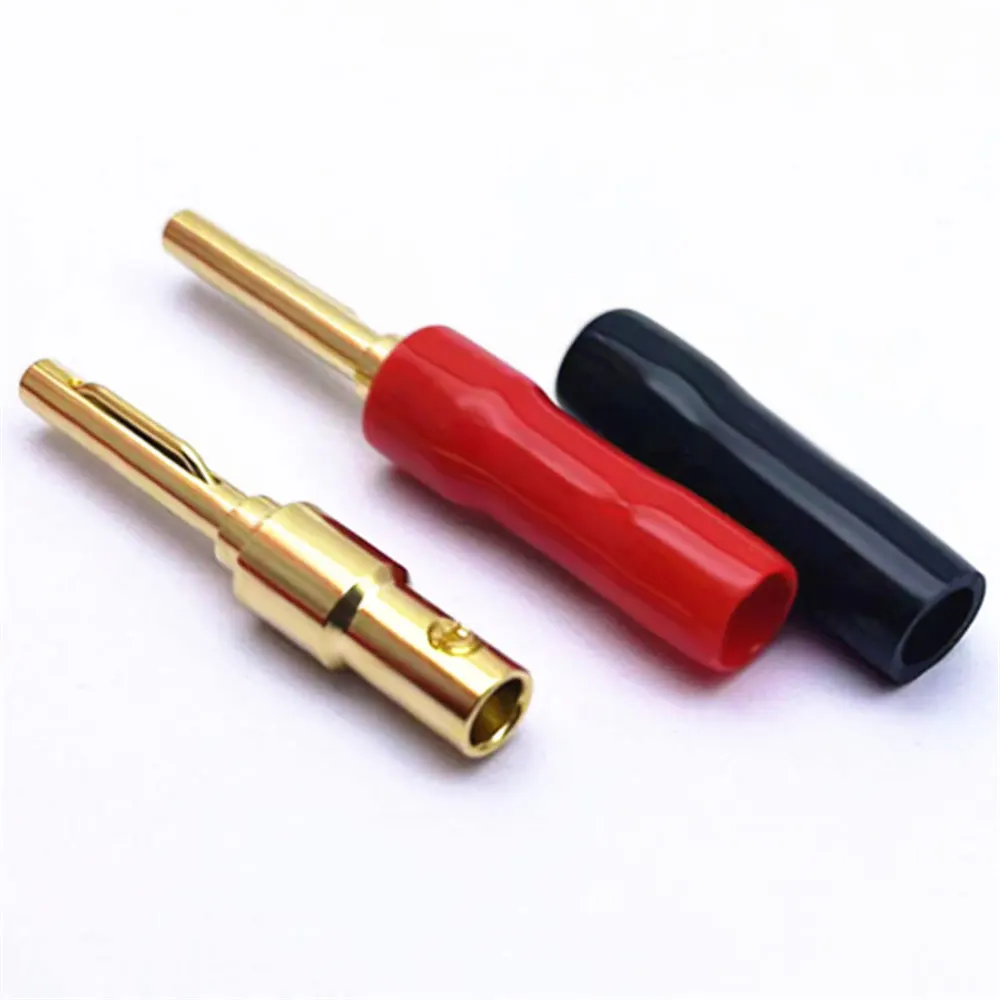 6 шт./партия позолоченные штекеры типа банан