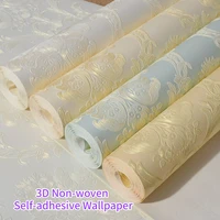 3d non woven wall stickers background wall embossing paper damask wallpaper self adhesive pintado 3d wallpaper