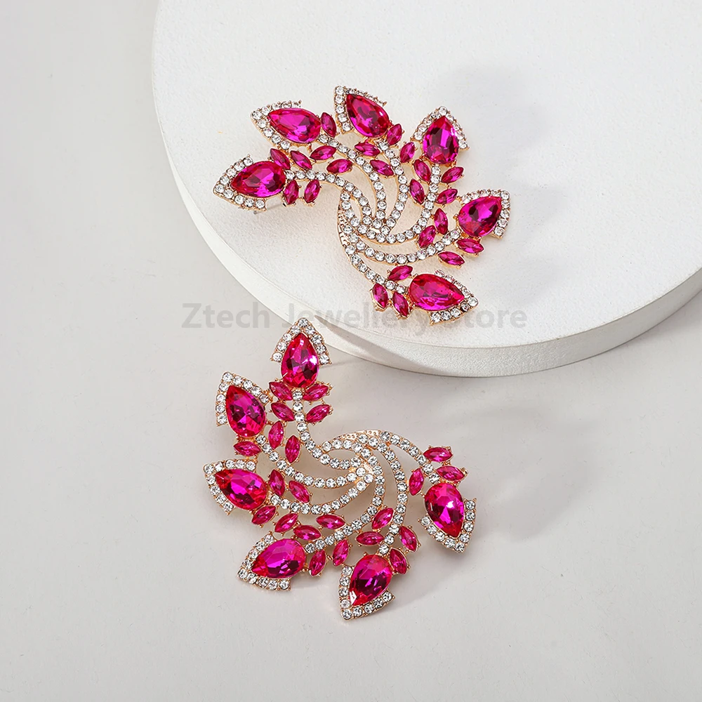 Женские серьги-гвоздики в богемном стиле большие геометрические серьги на