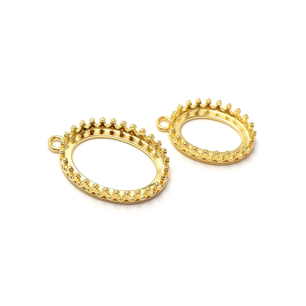 2 шт. подвески для ожерелья в форме короны латунные аксессуары сережек с