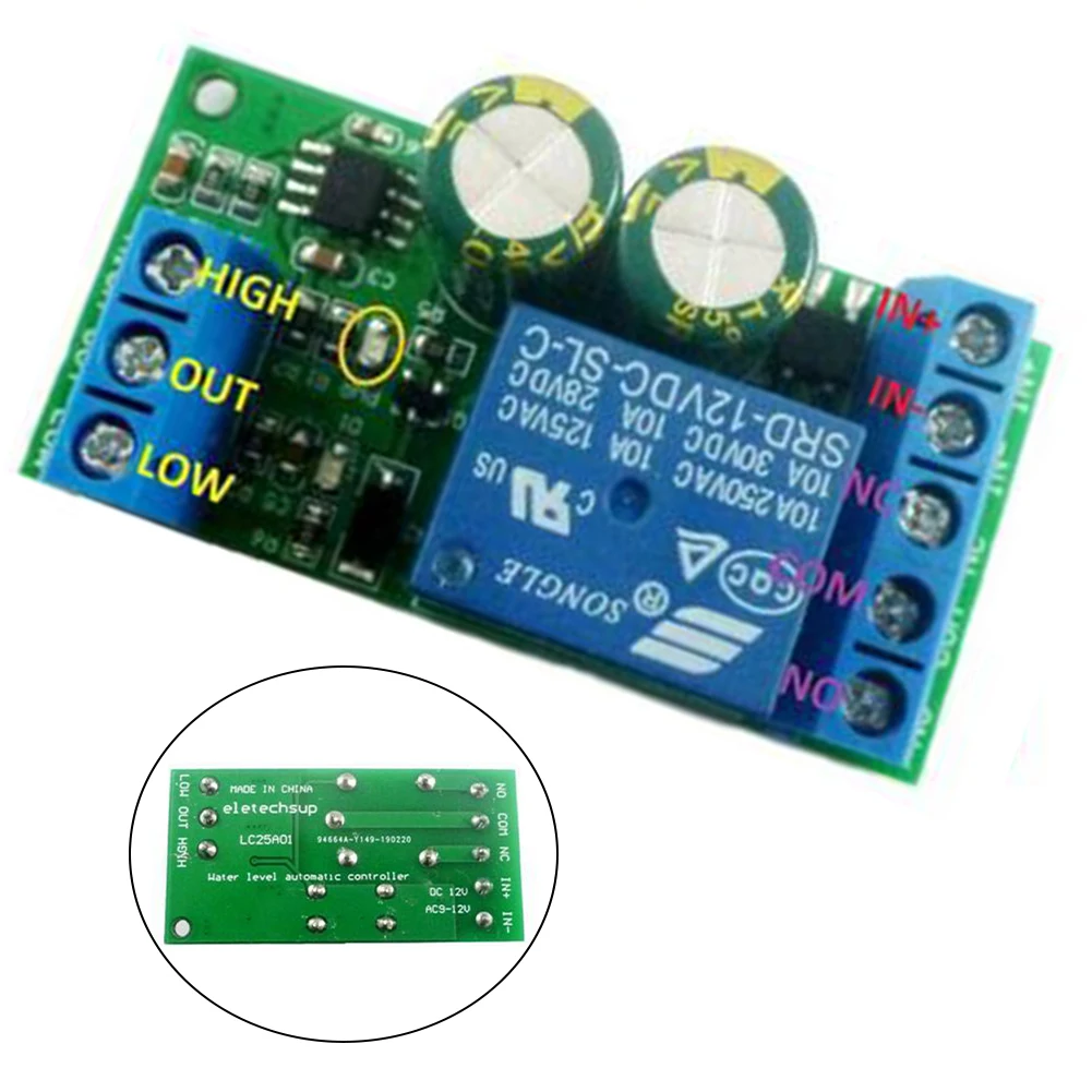 

Controller Level DC 12V AC 9V Liquid Level Relay Board Sensor Module Sensor Switch Solenoid Valve Water Changes