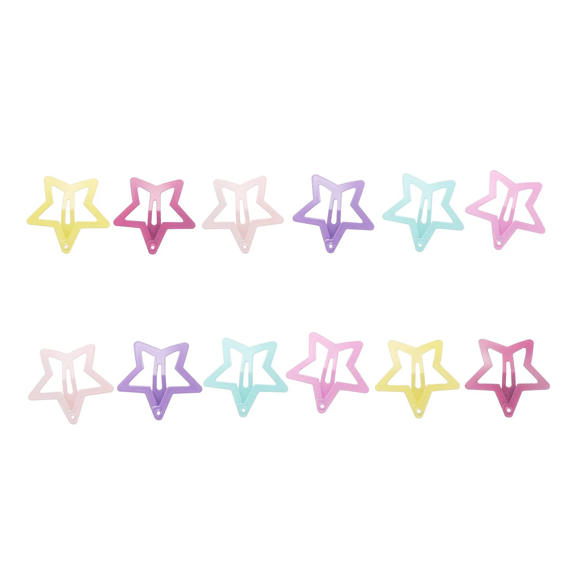 

Hair Clips Star Snapbarrettes Girls Metal Colorful Hairpins Baby Cute Girl Nonkids Small Little Accessories Clip Cartoon